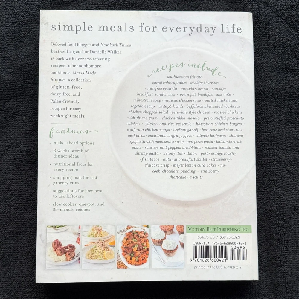 Against All Grain: Meals Made Simple - Danielle‎ Walker GUC gluten dairy paleo